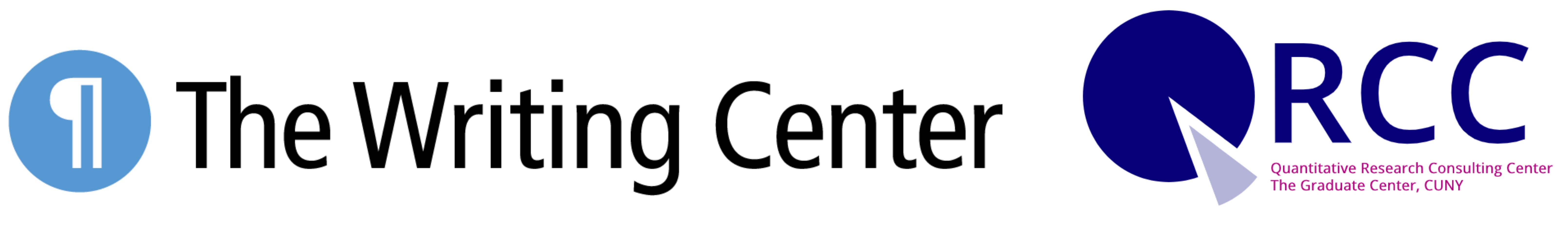 The Writing Center and the QRCC Logo